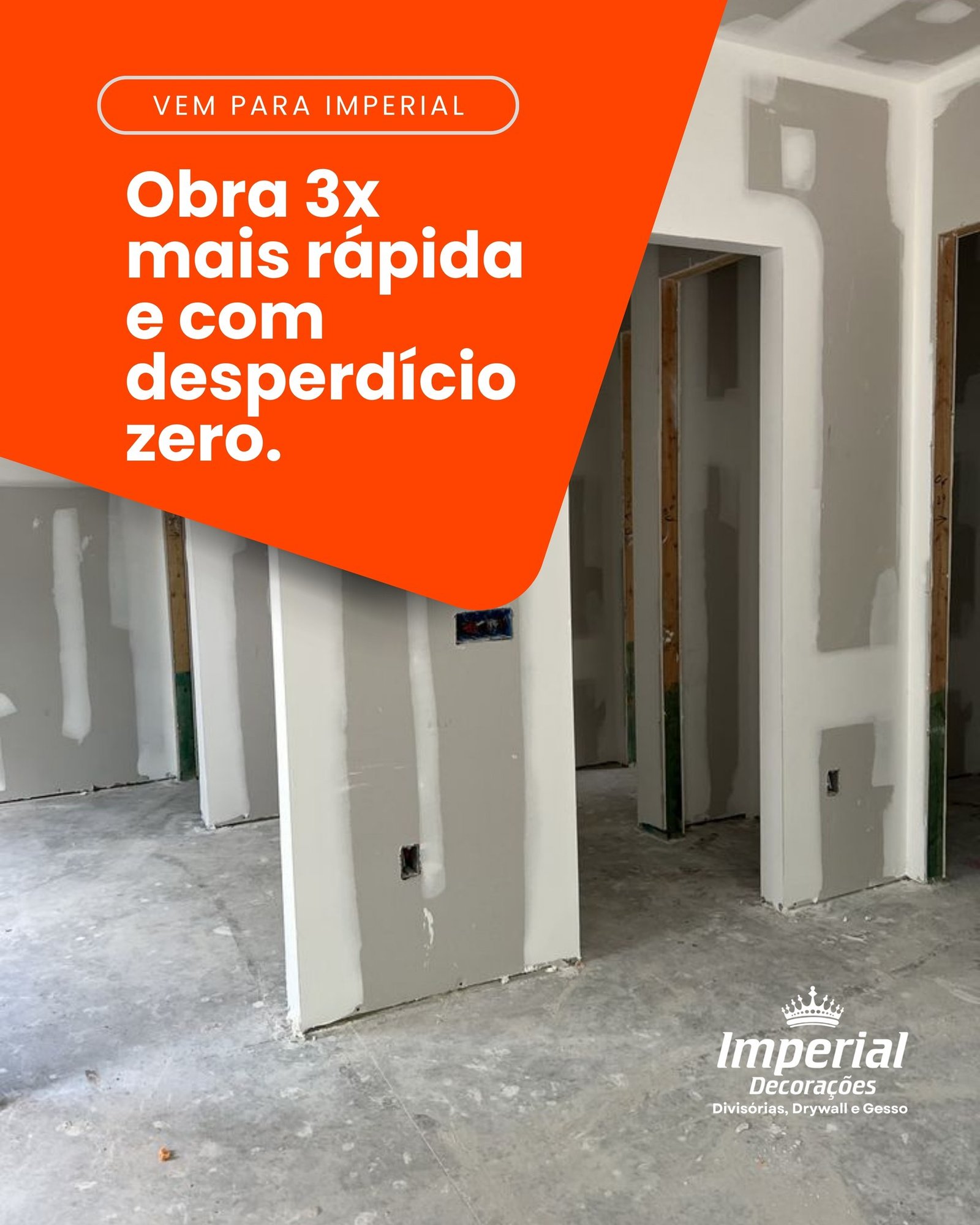 Obra rápida em drywall